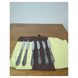 Amefa Stainless Holland Flatware Knives with Storage Roll