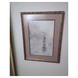 Framed Numbered Limited Edition Street Scene Print Signed
