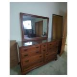 Wooden Dresser with Mirror