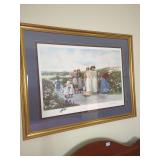 Framed Print After Jennie Brownscombe Berry Pickers Etched by Jas. S. King