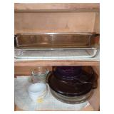 Pyrex, Fire-King, Glasbake, and Corning Glass Bakeware and Kitchenware Assortment