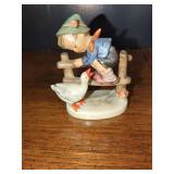 Hummel Goebel Porcelain Figurine Goose Girl Boy Fence TMK-5