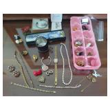 Armitron Wristwatch, Clip-On Earrings, Bracelets, and Necklace Set
