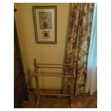 Freestanding Oak Quilt Rack