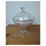 Clear Glass Compote with Lid