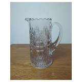 Clear Cut Crystal Water Pitcher with Fan and Starburst Motifs