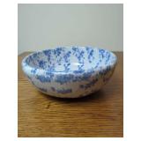 Bybee Blue and White Sponge Ware Ceramic Bowl