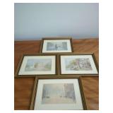 Set of Four Framed Paul Sawyier Art Prints