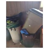 Storage Containers, Tarps, and Hoses