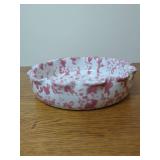 Bybee Ceramic Splatter Ware Pie Dish with Fluted Rim