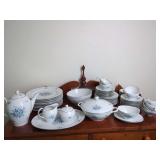 Johann Haviland Bavaria Germany Blue Floral Porcelain Dinnerware Set