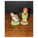 Berta Hummel Goebel Proud Moment Figurine and Quail Figurine Pair