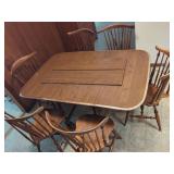 Wooden Dining Table with Six Chairs
