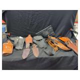 Assorted Leather and Synthetic Holsters and Sheaths