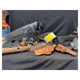 Assorted Leather and Nylon Holsters including Bianchi and Federal Holsterworks