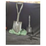 Two Military Trench Shovels with Carry Bag and Multi-Tool Components