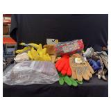 Assorted Work Gloves Including Carhartt and Grease Monkey Brands