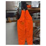 Woolrich Men's Blaze Orange Insulated Bib Overalls Size Large