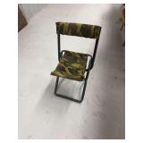 Folding Camouflage Canvas and Metal Camp Chair with Initials JT