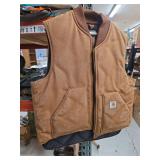 Carhartt V01 BRN Quilted Lined Duck Vest Size X-Large Regular