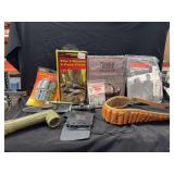 Hunting Gear and Equipment Grouping Including Decoys, Gear Bag, and Accessories