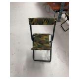 Camo Folding Camp Chair with Tubular Steel Frame