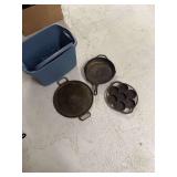 Lodge Cast Iron Cookware Grouping with Biscuit Pan, Skillet, and Griddle