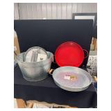 Galvanized Beverage Tub and Serving Trays