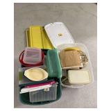Plastic Storage Totes and Organizers with Household Goods