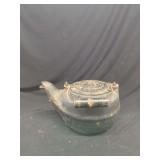 Cast Iron Teakettle With Bail Handle And Wooden Grip