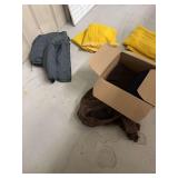 Textile Bundle Including Jacket, Blankets, and Garments