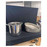 Stainless Steel Stock Pot and Oval Roasting Pans