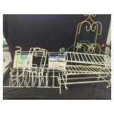 Assorted Wire Metal Organizers and Shelving Racks