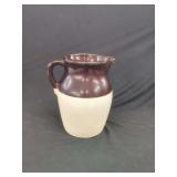 Two-Tone Glazed Stoneware Pitcher