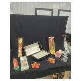 Assorted Decorative Taper and Pillar Candles with Holders and Ceramic Bowls
