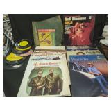 Vinyl Record Albums and 45 RPM Singles Featuring Rock and Roll, Country, and Easy Listening