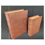 Set of Two Paris Themed Decorative Book Shaped Storage Boxes