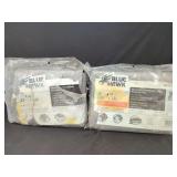 Two Blue Hawk Heavy-Duty Silver/Brown Reversible Tarps