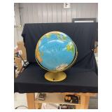 Rand McNally Physical Political Globe With Gold Tone Stand