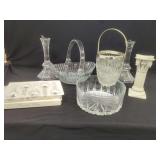 Glass and Ceramic Decor Assortment with Chandeliers Prisms