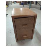 Two Drawer Wood Grain Finish Filing Cabinet