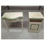 Painted Wood Nightstands and Accent Table Set