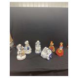 Ceramic Figurine Set with Music Boxes and Figurative Decor