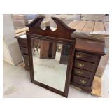 Kincaid Solid Wood Triple Dresser with Matching Scroll Pediment Mirror