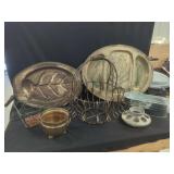 Mixed Decorative and Utilitarian Household Metal and Wicker Articles