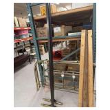 Full Size Bed Frame with Brass and Porcelain Spindles