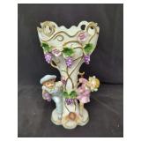 Ucagco Japanese Ceramic Figural Grape Harvest Vase