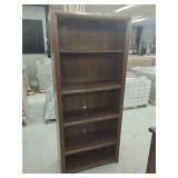 Oak Finish Laminate Bookcase with Adjustable Shelving