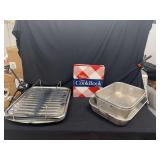 Kitchen Utensil Set Including Roasting Pans, Grilling Racks, and Cookbook