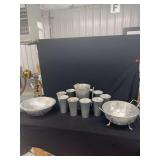 Hammered Aluminum Pitcher, Tumbler, and Colander Set